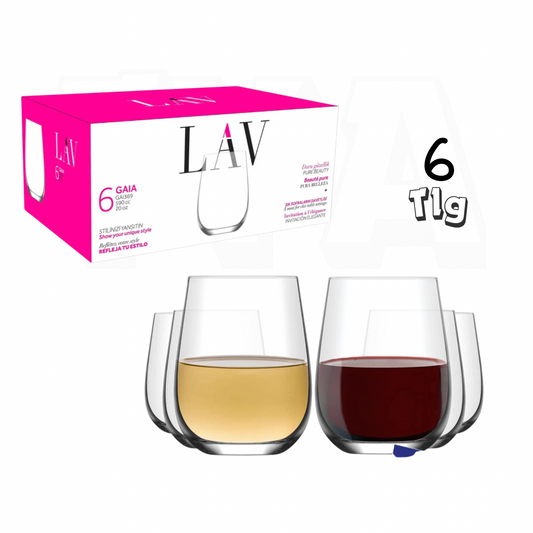 Lav Gaia Weingläser Trinkgläser 590ml, 6er Set Gai369