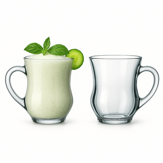 Pasabahce Gourmet 2er Ayran Henkelbecher Glas 55383