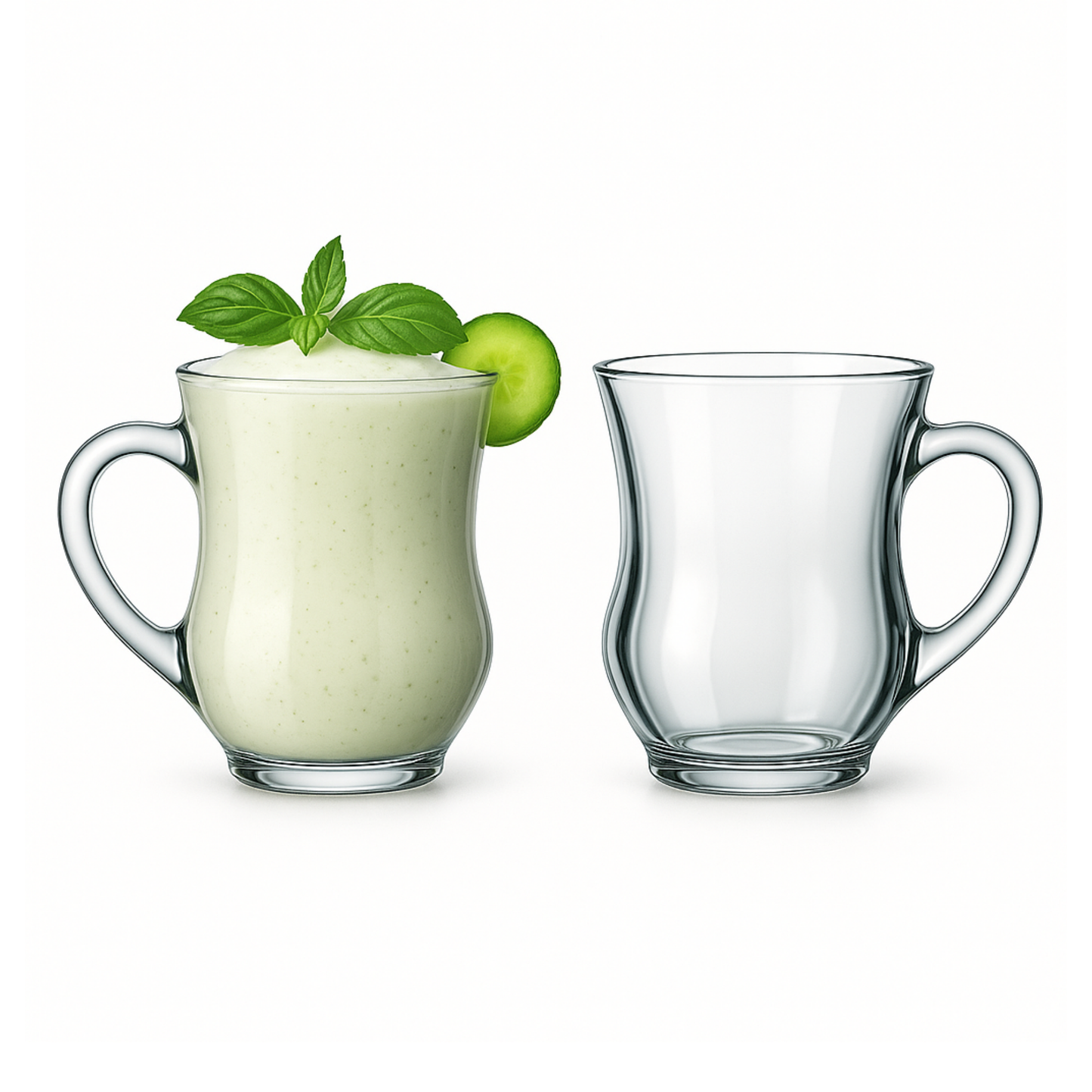 Pasabahce Gourmet 2er Ayran Henkelbecher Glas 55383