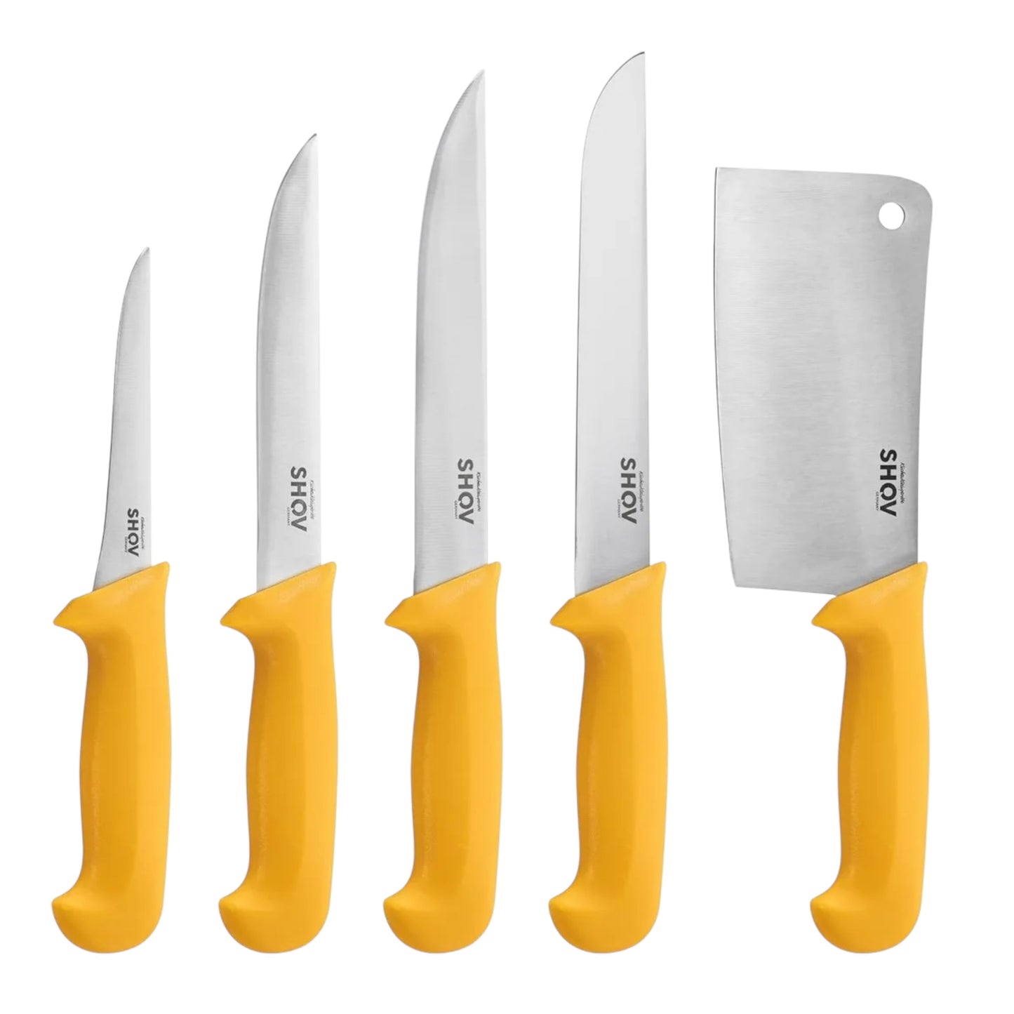 Shov Küchenmesser Set Fleischmesser | Ausbeinmesser | Scharf & Robust mit Beil