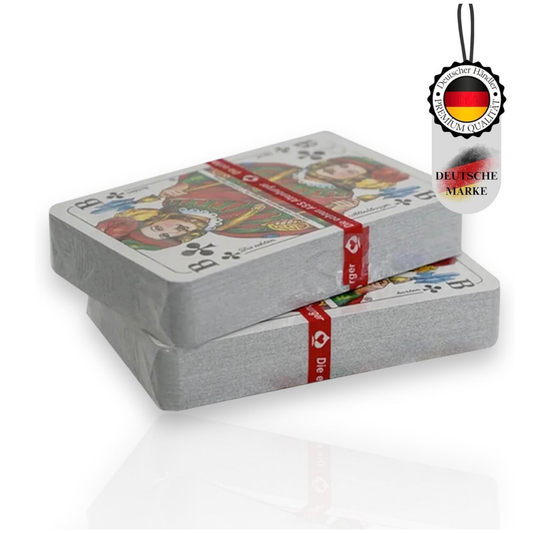 Spielkarten Kartenspiel Rommé Profiqualität für Rommé, Bridge,Canasta Poker oder Skat 55 Blatt BLAU und ROT