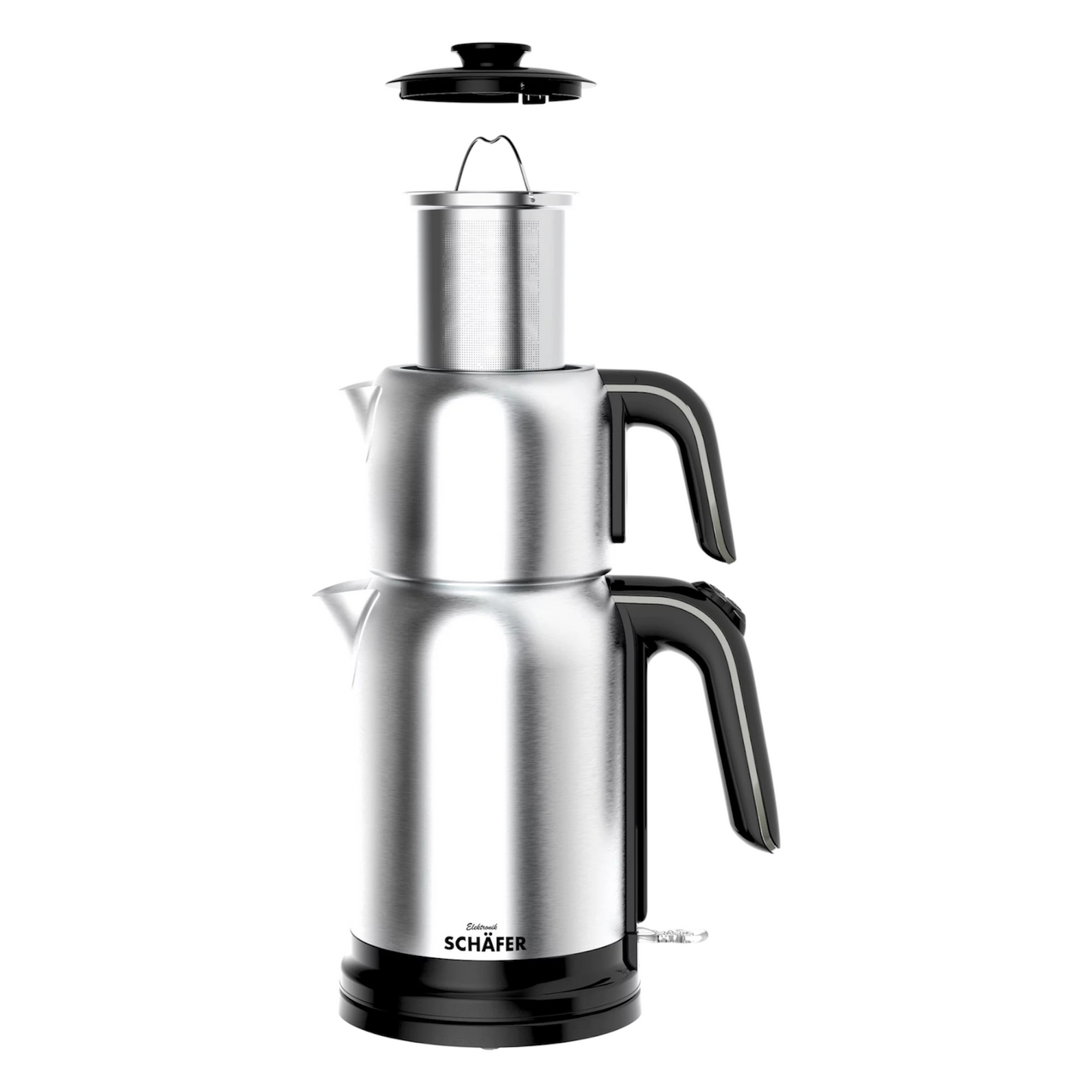 Schäfer Teekocher Edelstahl 1,7L 2200W Silber