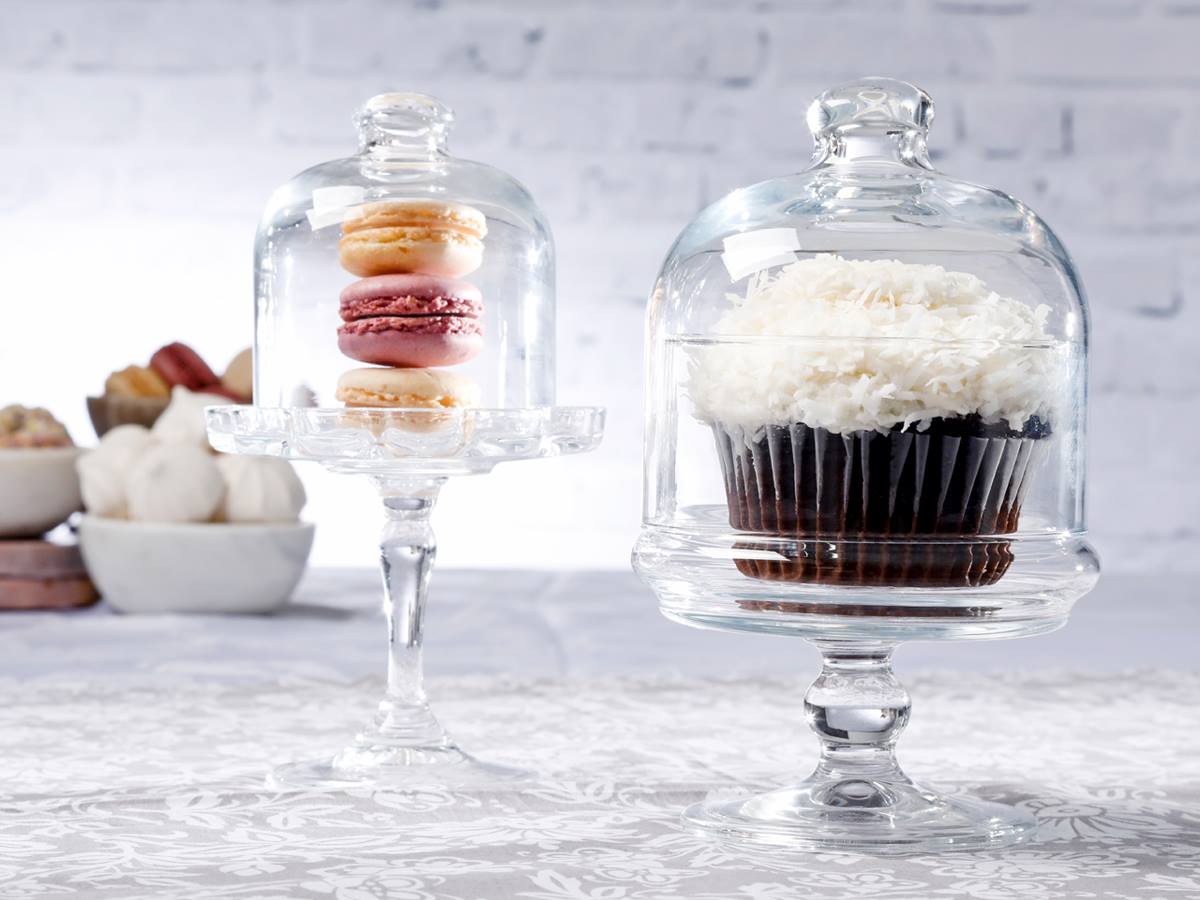 Pasabahce Mini Patisserie Schale mit Fuß und Deckel 96878