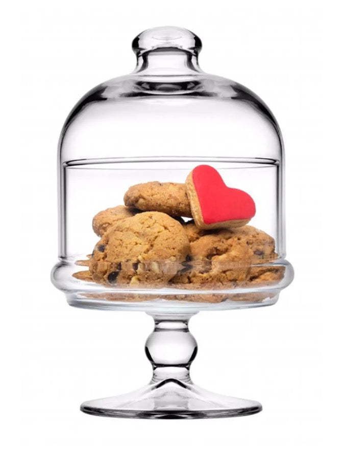 Pasabahce Mini Patisserie Schale mit Fuß und Deckel 96878