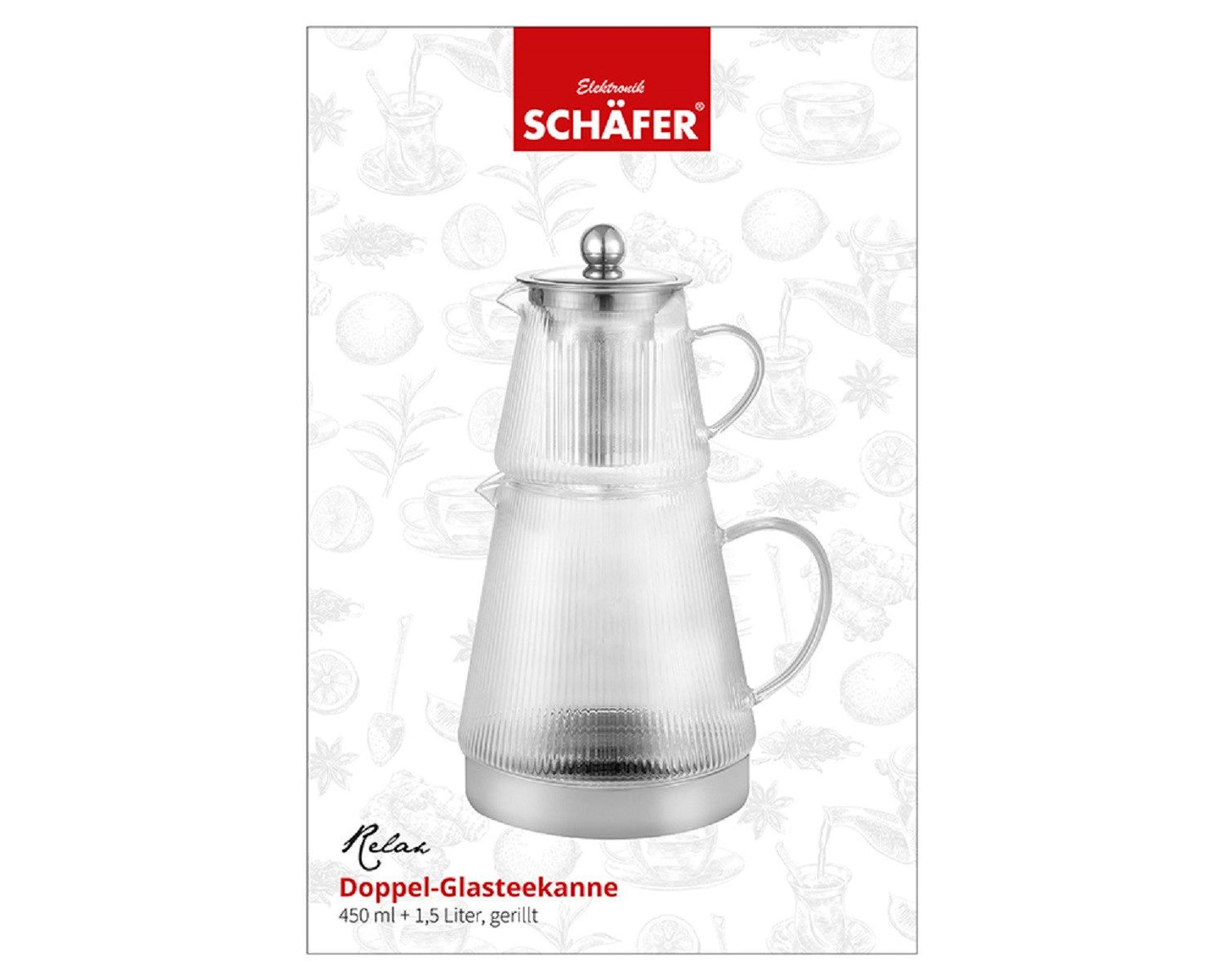 Schäfer Borosilikatglas-Teekanne 1500 ml 30452