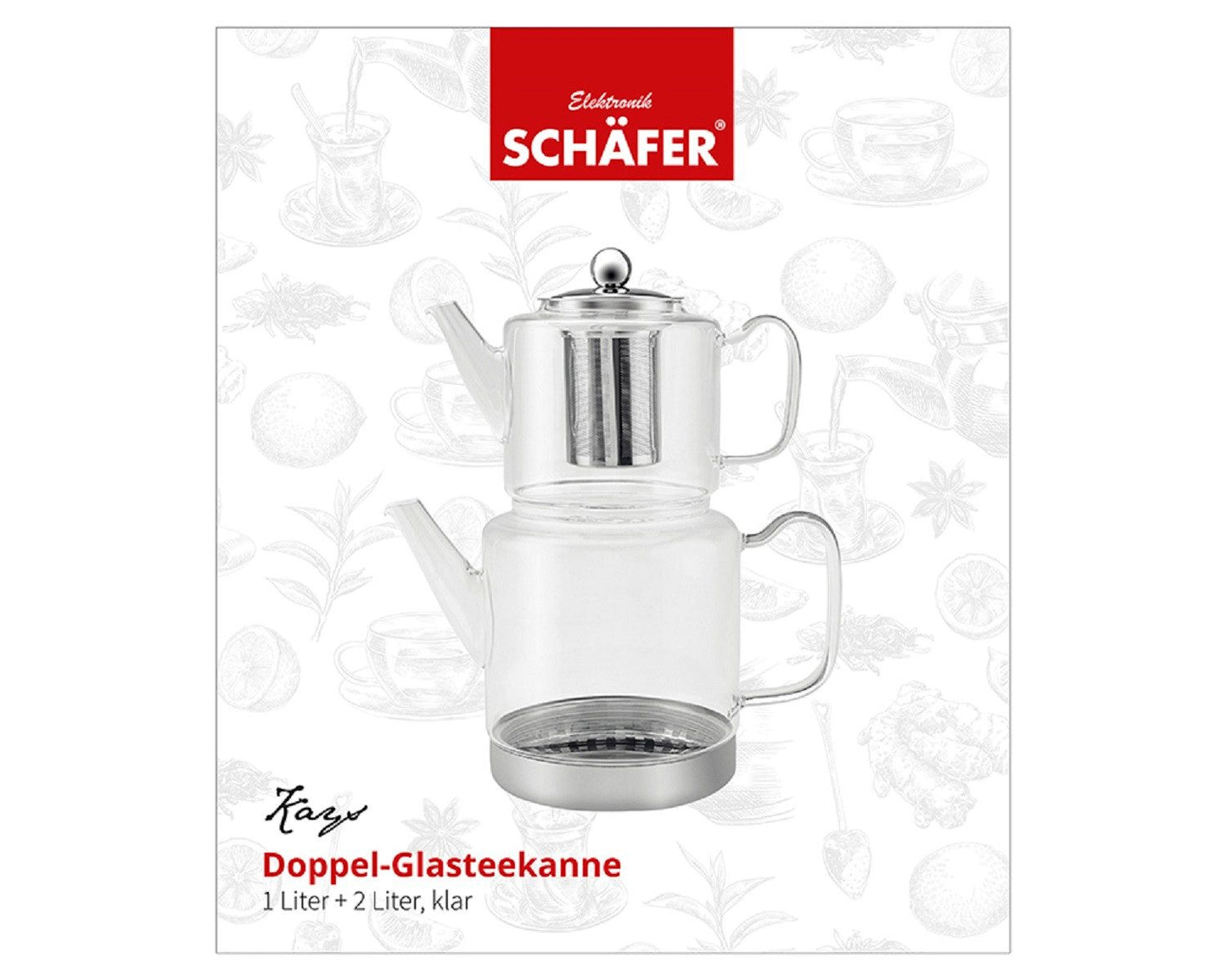 Schäfer Borosilikatglas-Teekanne 1500ml 30451