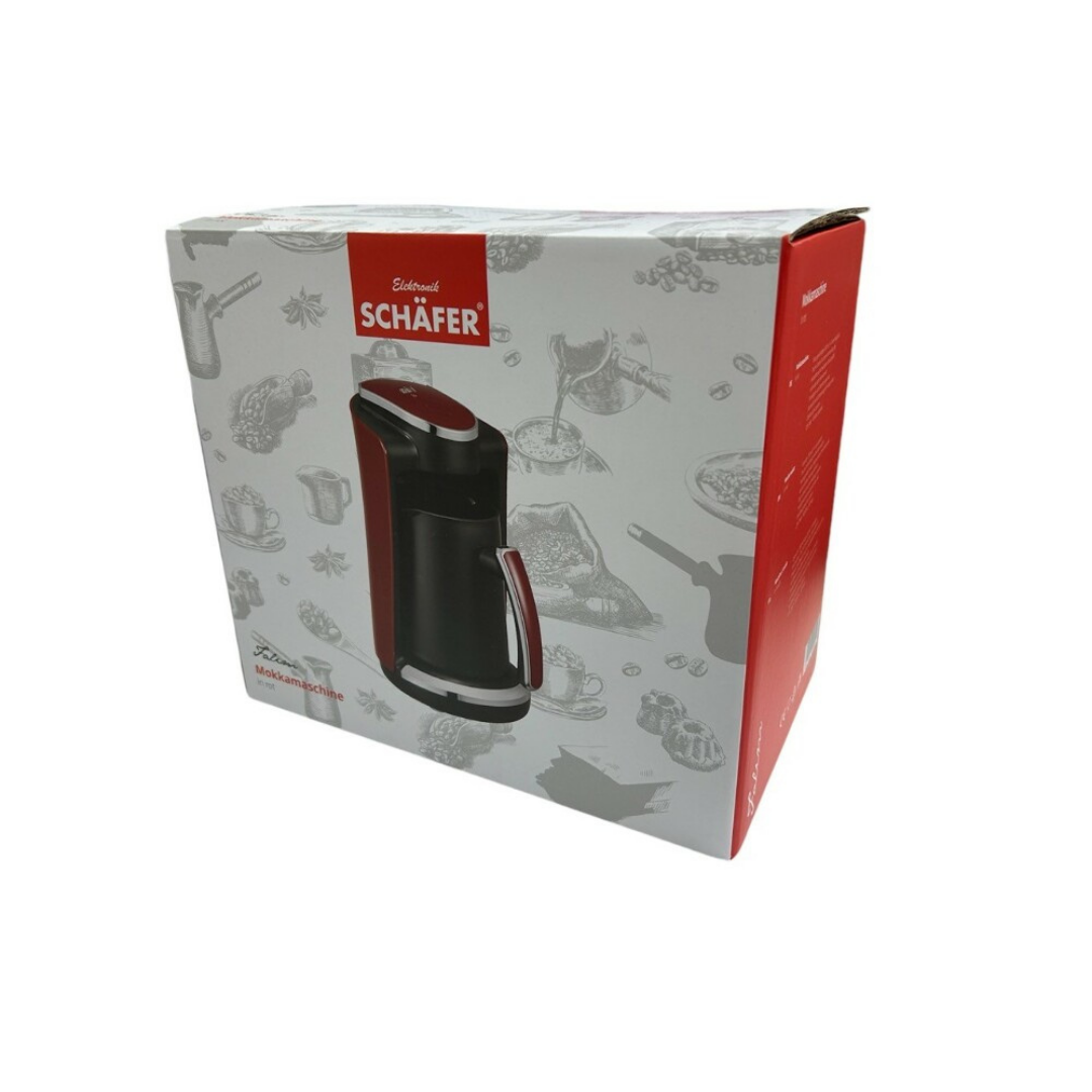 Schäfer Mokkamaschine Kaffeekocher 250ml Rot
