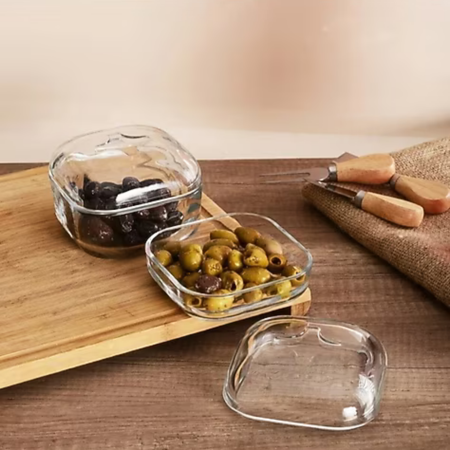 Pasabahce Frühstücksschüssel mit Glas Deckel 200ml