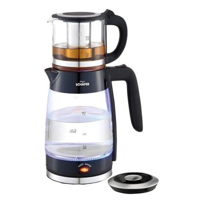 Schäfer Elektrische Teekocher Teemaschine mit Kanne 2,6L
