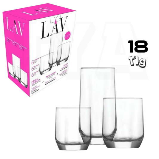 LAV Diamond 18-teiliges Trinkglas-Set