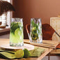 Pasabahce Leafy Longdrinkgläser – 4er Set, 450 ml