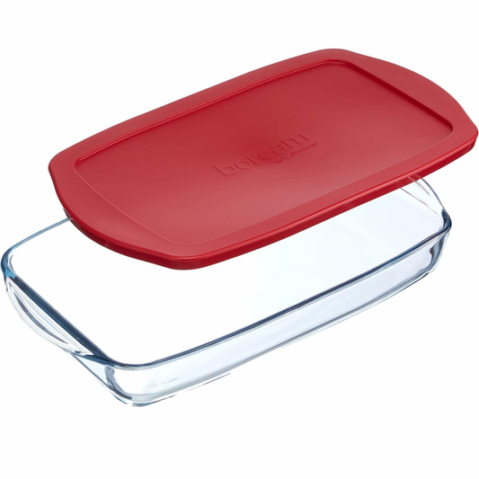 Pasabahce Borcam Backform Glas mit Deckel 59006