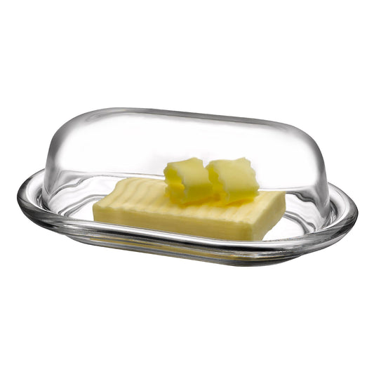 Pasabahce Butterdose Glas mit Deckel 98402